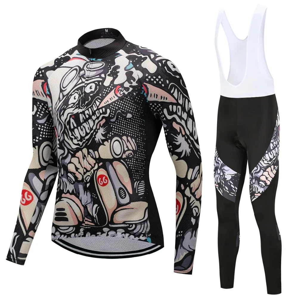 

Cycling clothing men pro team bicycle Jersey set 2019 long sleeve mtb bike clothes suit maillot uniform dress sport outfit wear