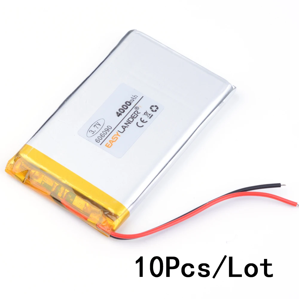 10pcs/Lot 3.7V 4000mAh Rechargeable li Polymer Li ion Battery For