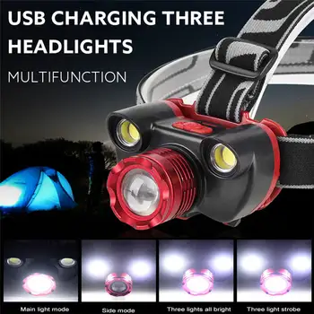

PROBE SHINY 15000LM 4 Modes 3x XM-L T6 LED Rechargeable 18650 Headlamp Head Light Torch Red Dropshipping &925