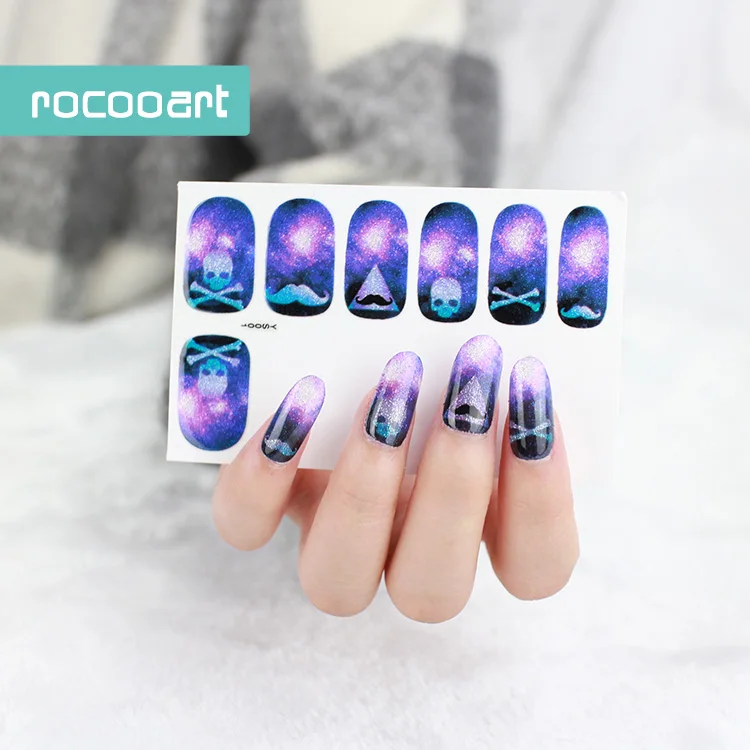 13 видов стилей наклейки для маникюра, дизайна ногтей, галактика, крутые, загадочные, 3D наклейки, авто клей, наклейки для дизайна ногтей, фиолетовые, галактика, блестящие наклейки