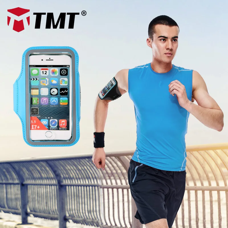 

TMT PU Water Resistant Sport Armband Cover Fingerprint ID Access for iPhone 4.7 in/5.5 in with Adjustable Band for Running Hikin