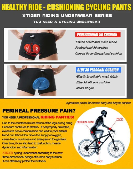 Men Cycling Shorts 5D Gel Padded Underwear MTB Mountain Bike Bicycle Short  Pants