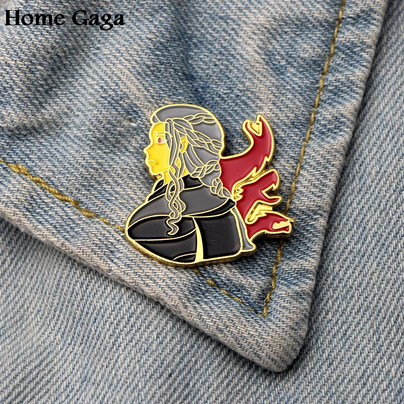 

Homegaga game of thrones Metal Zinc Enamel pins Trendy medals para backpack shirt clothes bag brooches badge for men women D1784