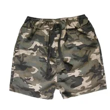 Новые шорты для мальчиков Camouflag Повседневное хлопковые шорты брюки Дети по колено свободные пляжные Капри с эластичной резинкой на талии детские шорты