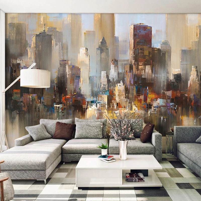 Personalizado 3d Retro Wallpaper Retro Mural Sala personalizado 3d retro wallpaper retro mural sala 01