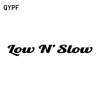 

QYPF 14.7CM*2CM Personality Low N Slow Vinyl Decals And Car Sticker Black Sliver Decoration Accessories C15-2250