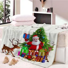 Decorations Christmas Decorations for Home Sofa Blanket Europe Coral Fleece Portrait Santa Claus Fabric Kids Blankets for Beds claus offe europe entrapped