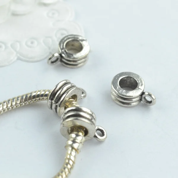 

25 pcs Zinc Alloy Bead DIY European big hole metal connector Beads Fits Charm Bracelets Necklaces Pendants making 18193