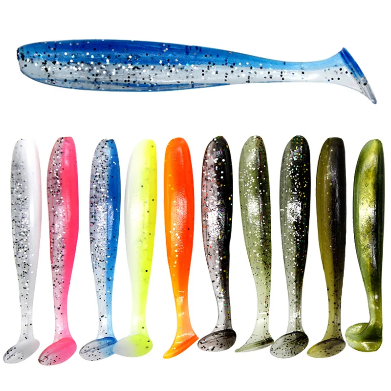 

New WALK FISH 6PCS/Lot 7cm Wobblers Fishing Lures Easy Shiner Swimbait Silicone Soft Bait Double Color Carp Artificial Soft Lure
