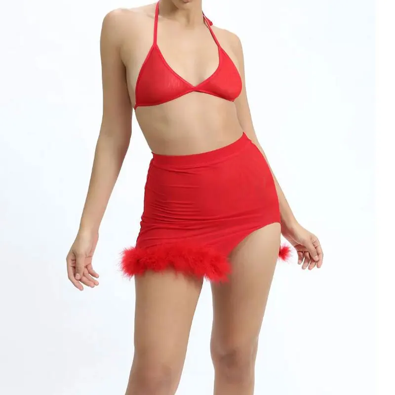 BLKD-Women-Hot-Orange-Sexy-Two-Piece-Set-Fluffy-Split-Crop-Top-Camis-and-Skirt-Matching (4)