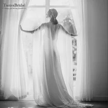 Шифоновая Свадебная накидка цвета слоновой кости, простая элегантная Свадебная шаль длиной 2 м, плащ Noivas DJ046