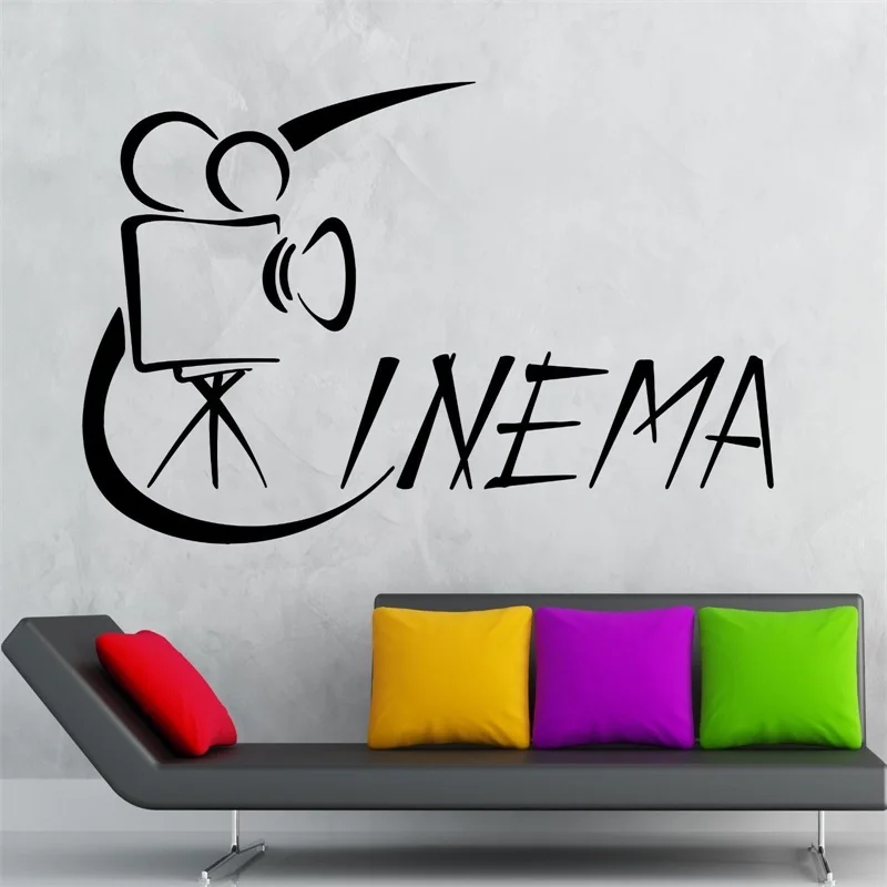 Wall Sticker Vinyl Decal Hollywood Cinema Movie Camera Film-in Wall ...