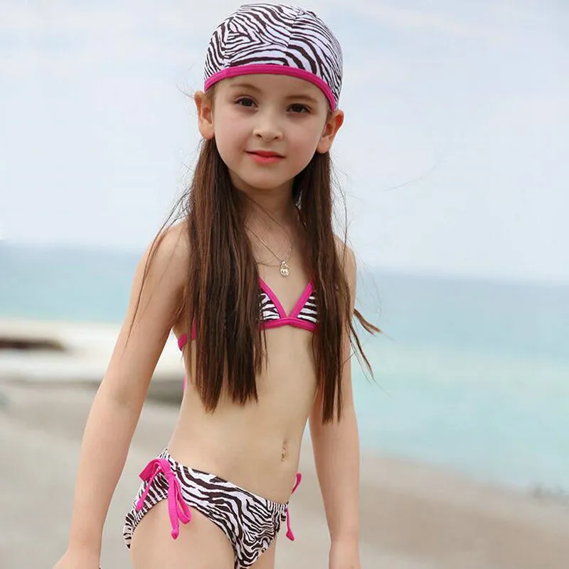 8.29US $ |USEEMALL Girls Bathing Suits Kids bikinis Set Zebra Print Swimmin...