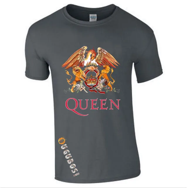 

New QUEEN Rock Band Logo Freddie Mercury Men's Black T-Shirt Size S to 3XL