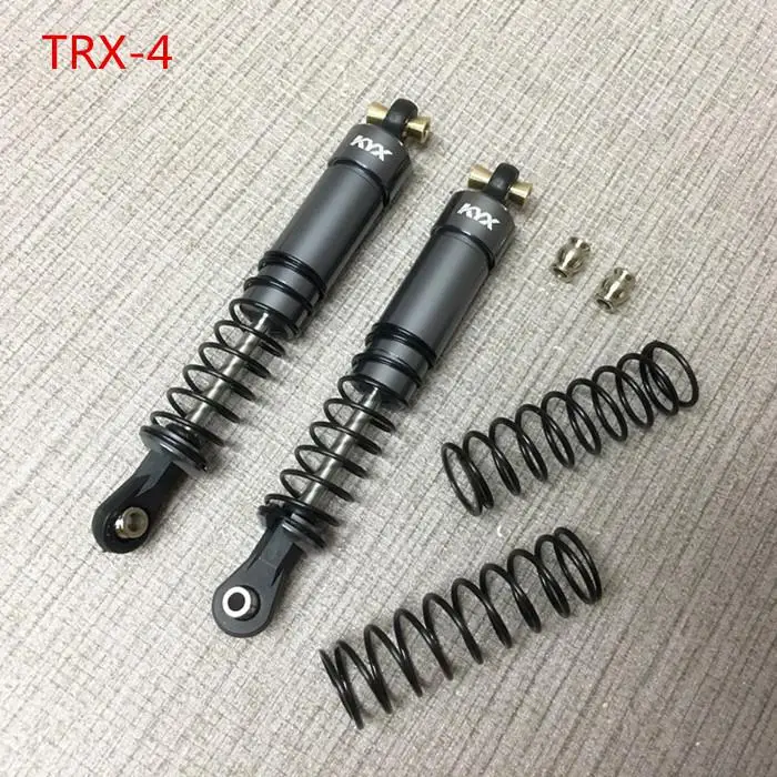1 пара металлических амортизаторов, длина 90 мм, диаметр 16 мм, для 1/10 RC гусеничного Trx-4 Scx10ll D90 - Цвет: Темно-серый