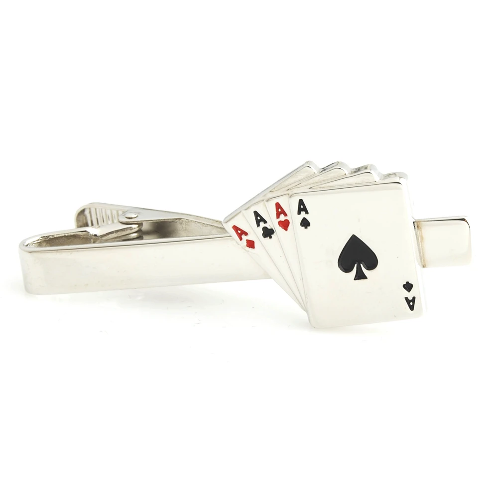 Free Shipping ! YHT 248 Novelty Gambling Poker Tie Clips,Playing Cards