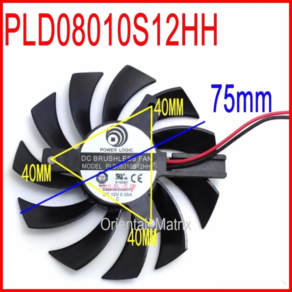 

Free Shipping PLD08010S12HH 12V 0.35A 75mm 40x40x40mm For ZOTAC 8010 Graphics Card Cooling Fan 2Wire 4Pin