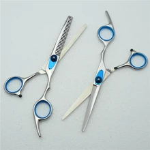 2 шт. 6 ''17,5 см Индивидуальные брендовые профессиональные человеческие Парикмахерские ножницы для стрижки волос+ истончающие ножницы C1003