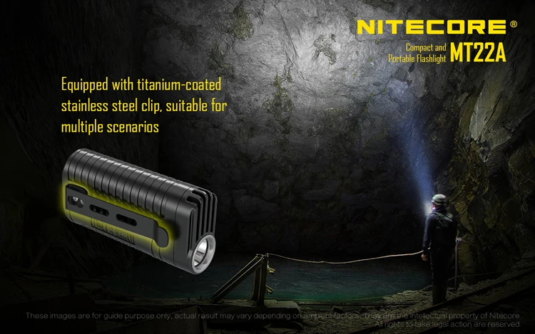 NITECORE 3 цвета MT22A 260 люмен CREE XP-G2(S3) светодиодный свет Вес Палм-Размер Портативный фонарик для использования вне помещений Пеший Туризм