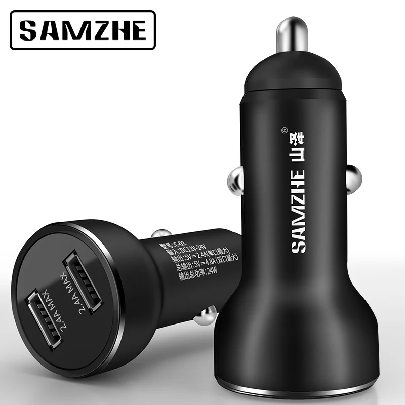 

SAMZHE Car Charger 2Ports 2.4A Fast Charging USB Mobile Phone Charger Quick Charger for Samsung,iPhone,XiaoMi,Huawei,OPPO,LG