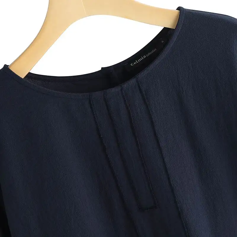 verão botões de linho estilo baggy camisas de escritório plus size 5xl