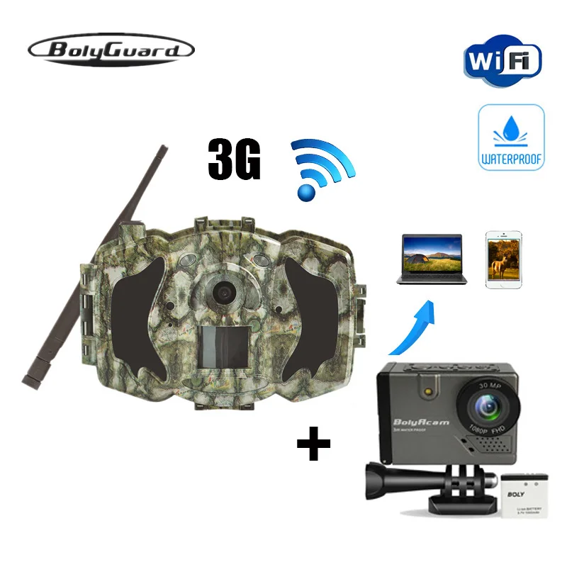 

Bolyguard hunting camera 36MP 1080P Trail Camera 3G Wireless GSM phone MMS GPRS thermal imager Photo Trap wild camera and BA101
