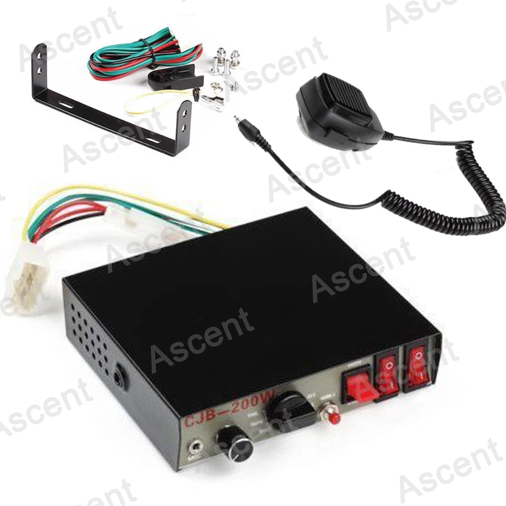 Koop LARATH NIEUWE 2017 12 v 200 w Auto Politie Sirene CJB Host 9 Tones Multi tone Brandweer Ambulance Hoorn elektronische Waarschuwing Controle module