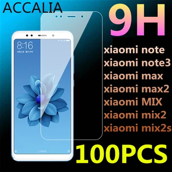 

100Pcs 9H Tempered Glass for Xiaomi note3 Note xiaomi max max2 Prime Screen Protector Film Glass on For xiaomi MIX mix2 mix2s