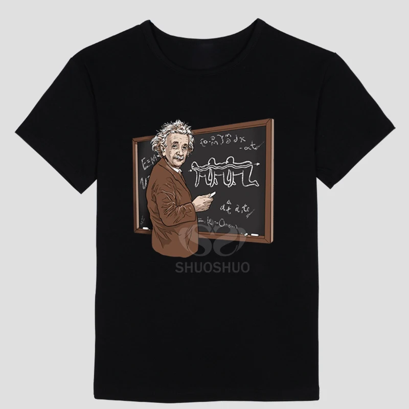 

Einstein Human Centipede A to B to C Pi Symbolpede DIY men's short sleeve T-shirt cotton Round collar