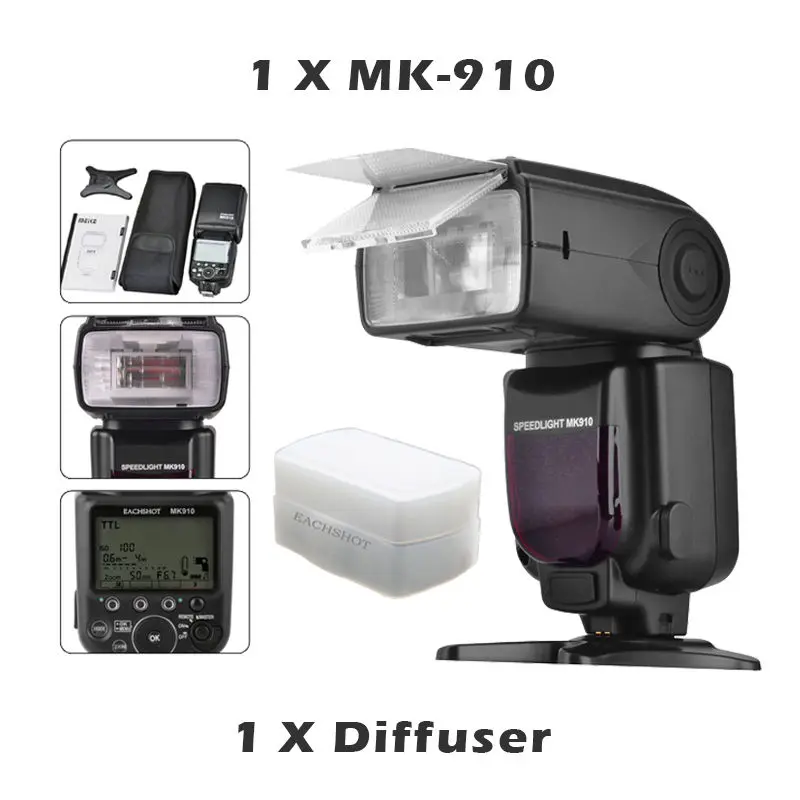 Meike MK910 MK-910 i-TTL Flash Shoe mount Speedlite HSS for Nikon SB900 D800 D810 D7000 |