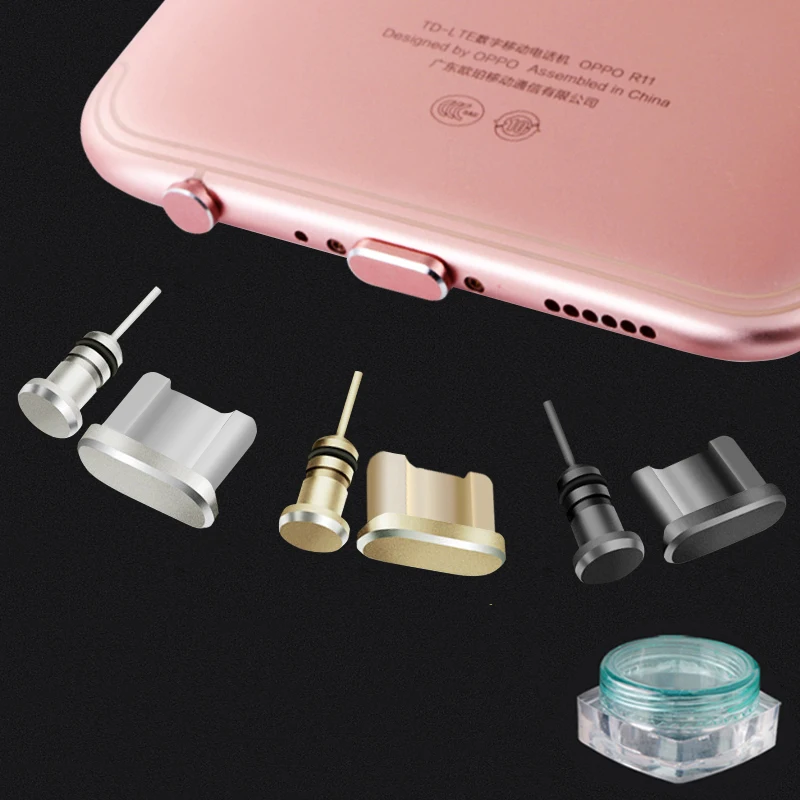 KMAX 2 in 1 Metal Alloy Earphone Jack Anti Dust Plug for andriod usb