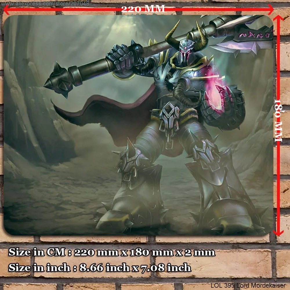 Decoration Place Pad For League Of Legends Lol 395 Lord Mordekaiser Mouse Mat 22 X 18 X 0 2 Cm Pad Dvd Pad Laptoppadded Halter Aliexpress