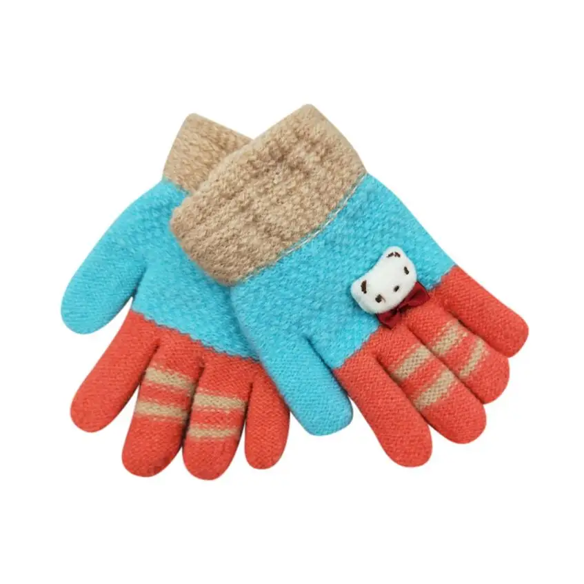 Buy Children Gloves 2017 Infant Baby Cute Thicken Hot Girls Boys Of Winter Warm