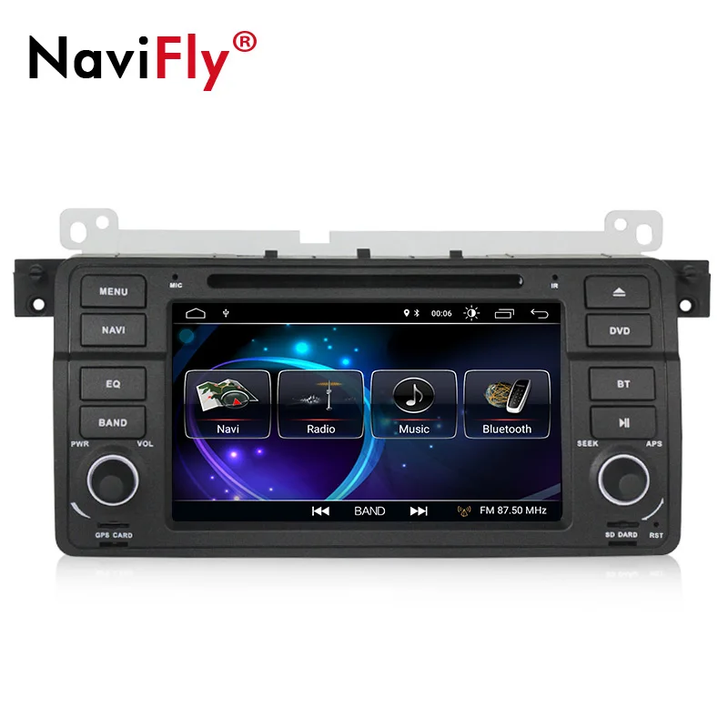 

NaviFly Car dvd radio player for BMW 3 Series E46 M3 1998-2006 Android 8.1 quad core auto GPS navigation with WIFI BT CANBUS