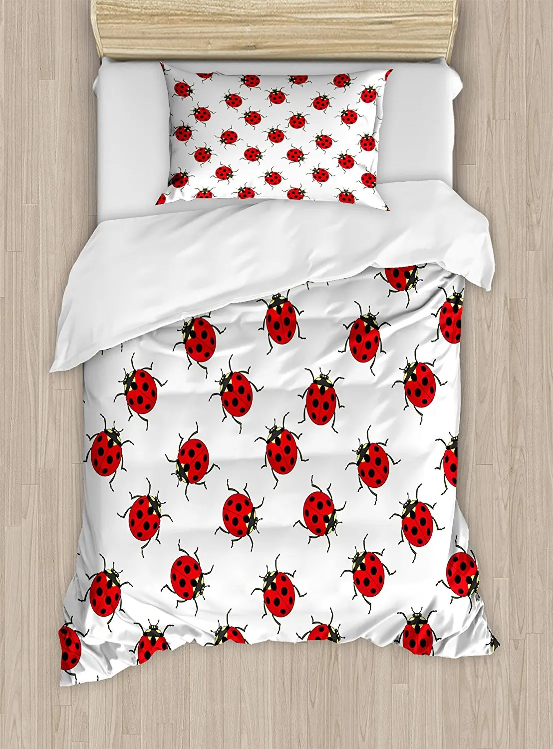 Ladybugs Duvet Cover Set Ladybugs Pattern Bunch of Bugs Infinite