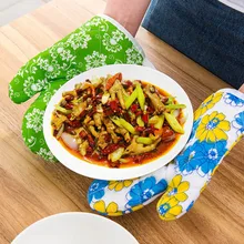 Kкаса 5 стиль 22X14,5 см хлопок противоскользящие и жаркие микроволновые перчатки печи рукавицы для выпечка кухонные инструменты аксессуары