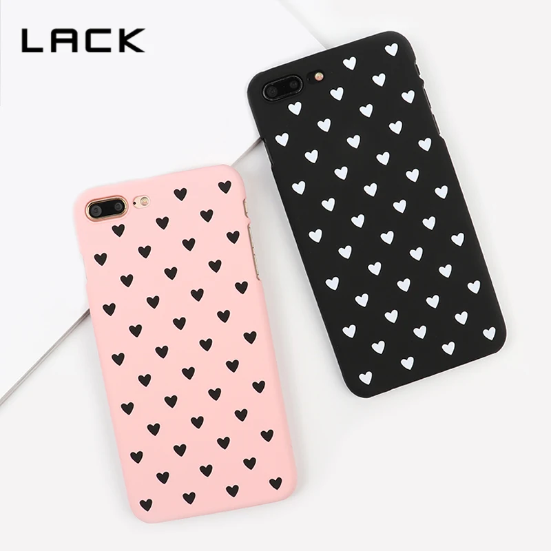 LACK Ultra Slim Phone Case For iphone 8 Plus Love Heart Candy Color Couples Coque Hard Matte Cartoon Cover Bag | Мобильные телефоны