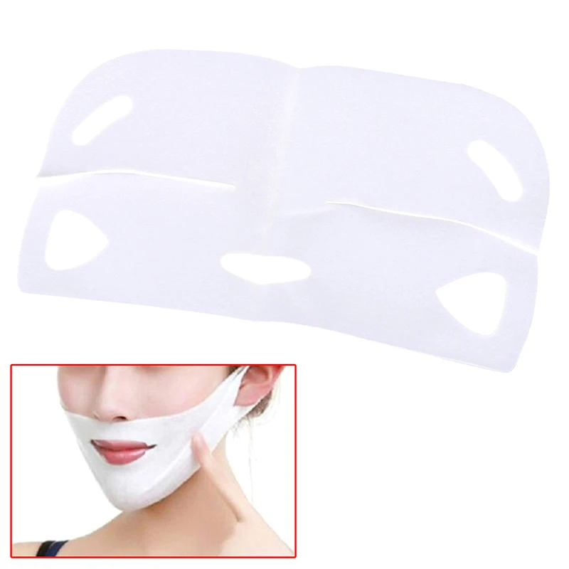 1pcs 4D Double V Face Shape Lifting Tension Firming Mask Paper Slimming Eliminate Edema Firming Thin Masseter Face Care Tool Hot