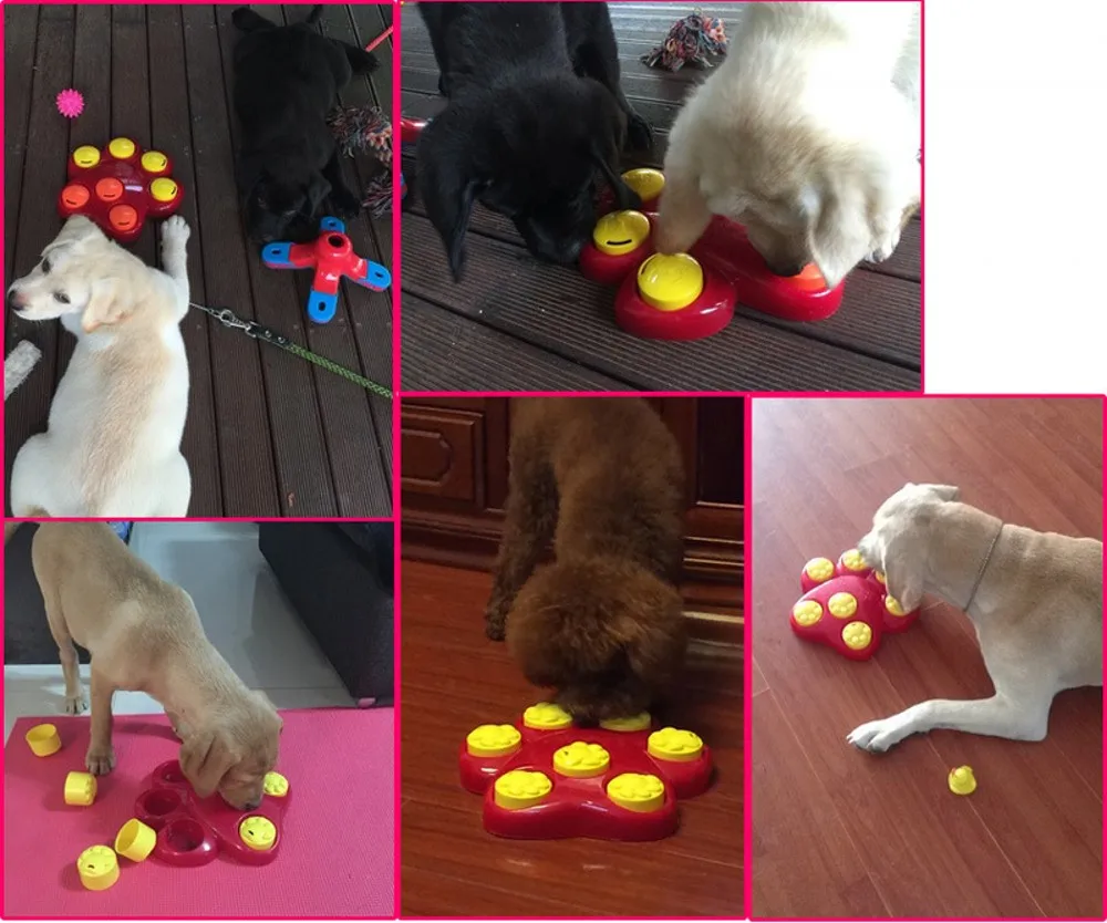 Новинка, обучающие игрушки для собак, кошек, IQ, обучающая игра для кормления, лапа, головоломка, Интерактивная миска для еды, пластиковая игрушка для жевания собак