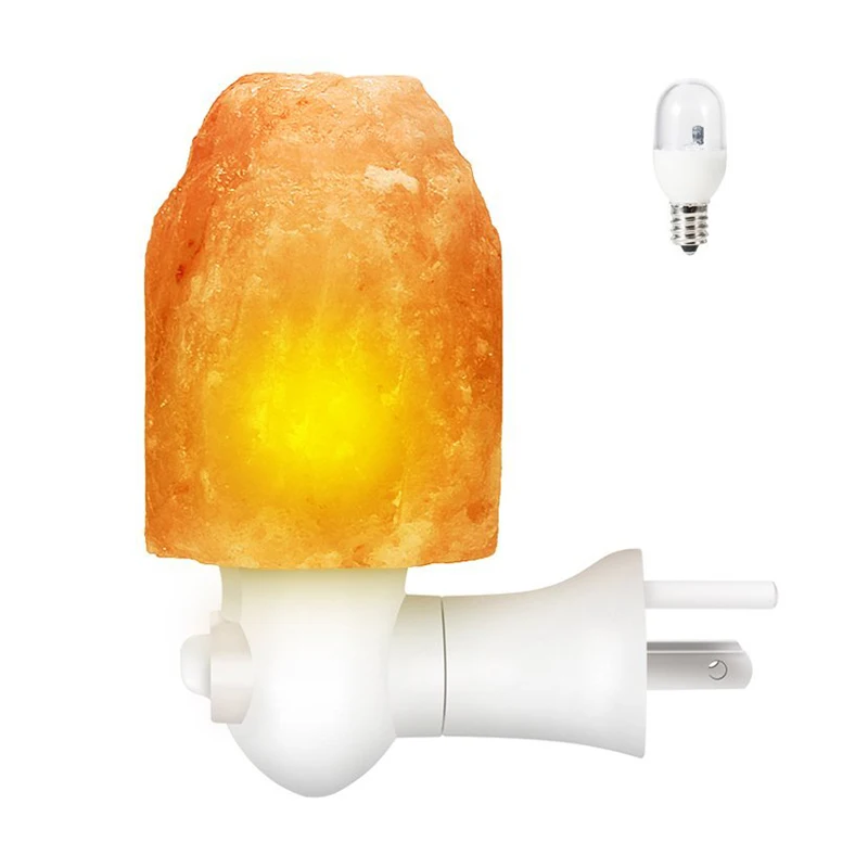 

Himalayan Salt Night Light Lamp US Plug Natural Multi-color Change ,Mini Hand Carved Night Light for Home Air Purifier Crystal