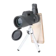 40X60 Zoom HD Dual for Focus Optical Monocular Telescope Lens with Tripod Clip for Smart Phone Hunting Photograph Adjustable