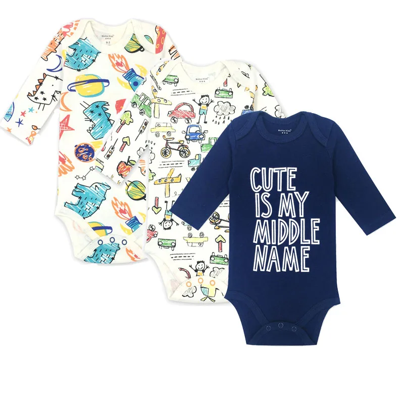 

Baby DIY Cartoon Cotton Bodysuit Set for Autumn Spring Infant 6M to 24M 3 piece Jumpsuit/ Set for Boy and Girl Bebes Clothing