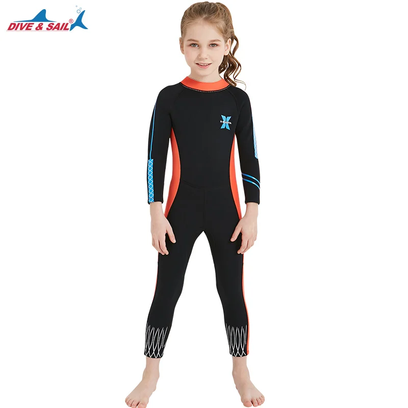 Neoprene Wetsuit for Kids Boys Girls One Piece Swimsuit Full Body 2.5mm