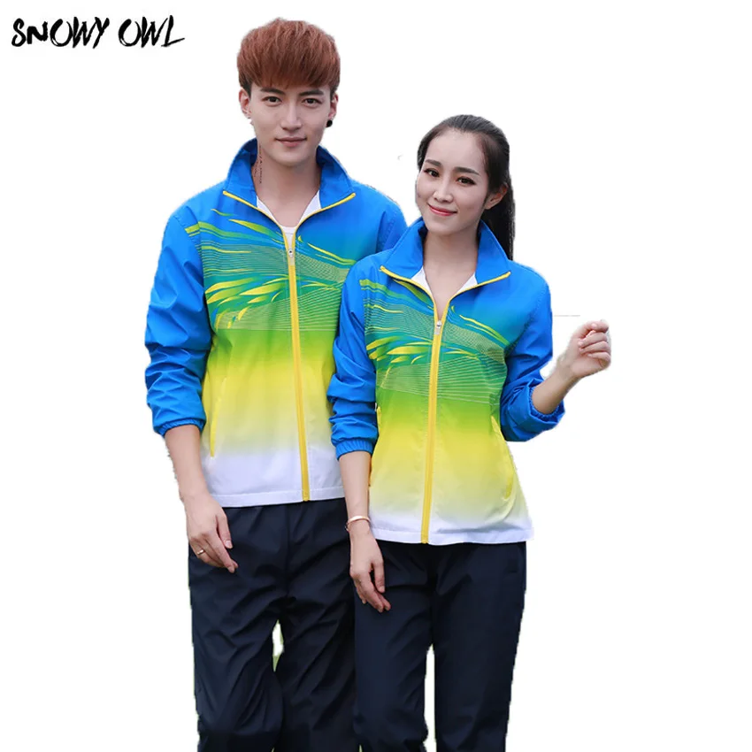 

Men and Women Spring and Autumn sports running couples suit personality for training clothes Running Student Sports Clothes h85