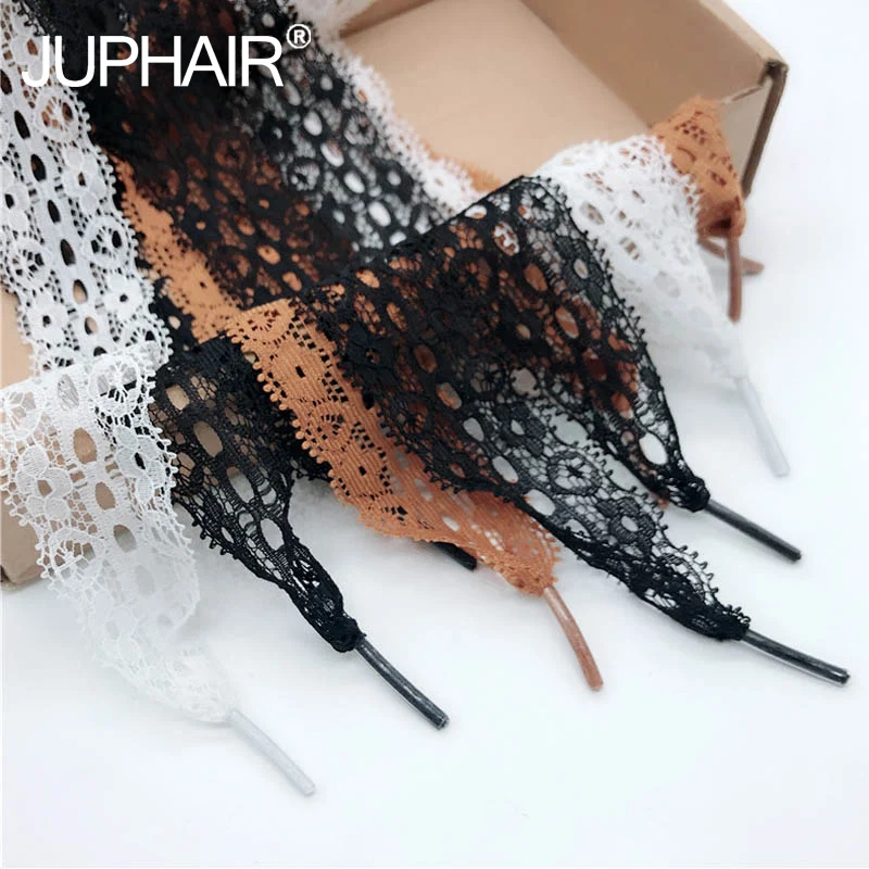 

50 Pairs Black White Brown Eastic Beautiful Transparent Laces Leisure Special Laces Shoelaces Personality Style Canvas Shoelaces