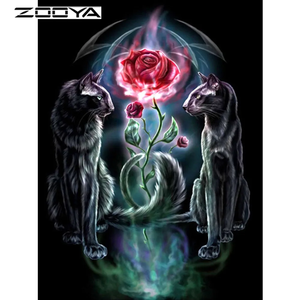 Zooya diy الماس التطريز الحيوان القط 5d الماس اللوحة عبر الابره عدة ل غرفة المعيشة مجموعة التطريز الماس R8574 Zooya diy الماس التطريز الحيوان القط 5d الماس اللوحة عبر الابره عدة ل غرفة المعيشة مجموعة التطريز الماس R8574