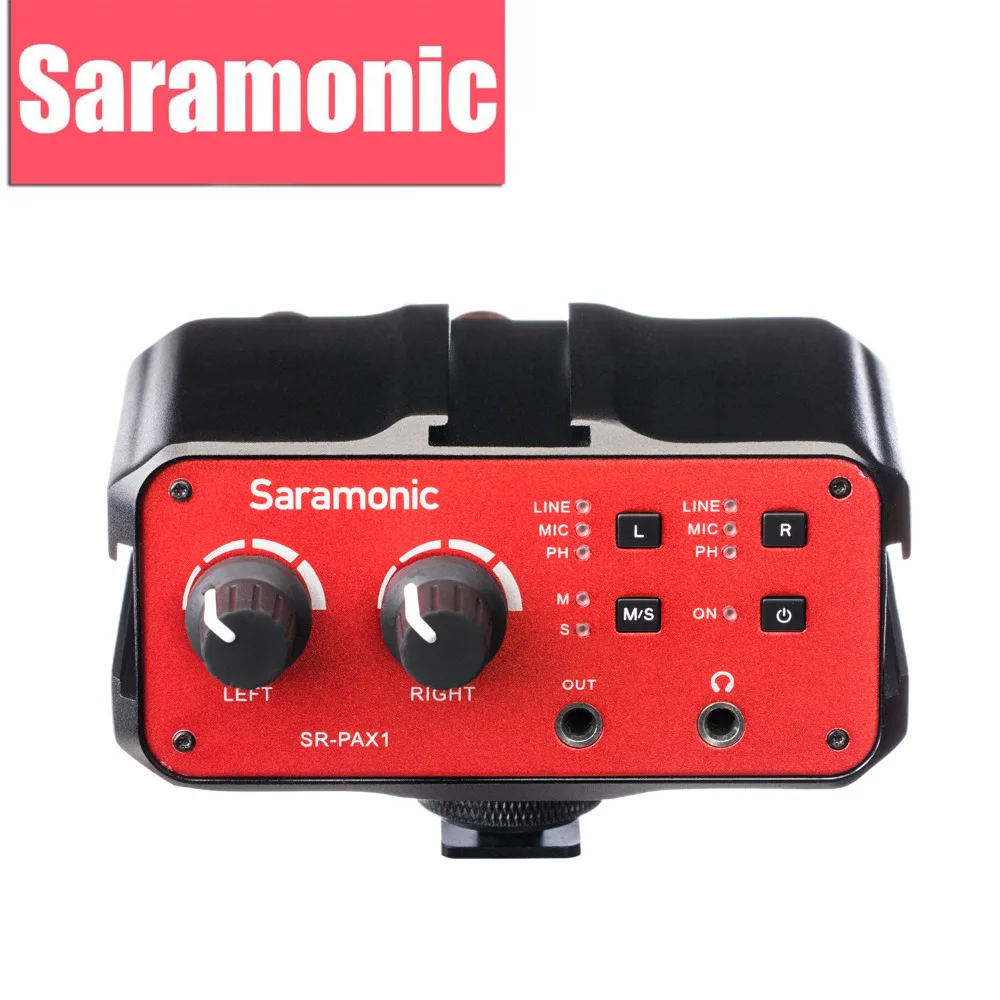 Saramonic 2 Channel Audio Mixer Preamp Microphone Adapter Dual XLR 6 3mm 3 5mm Inputs for
