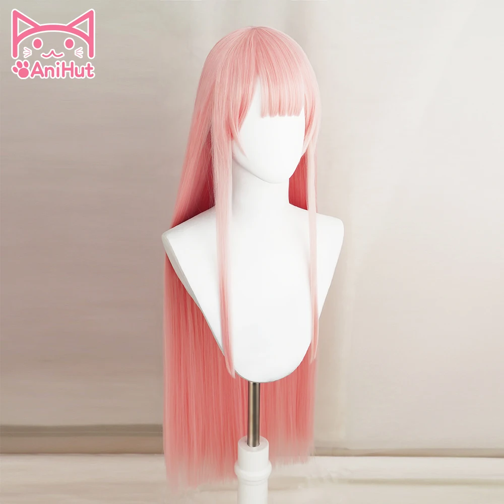 【AniHut】02 Zero Two Cosplay Wig Anime DARLING in the FRANXX Cosplay Wig Pink Synthetic Hair 02 DARLING in the FRANXX Hair Women