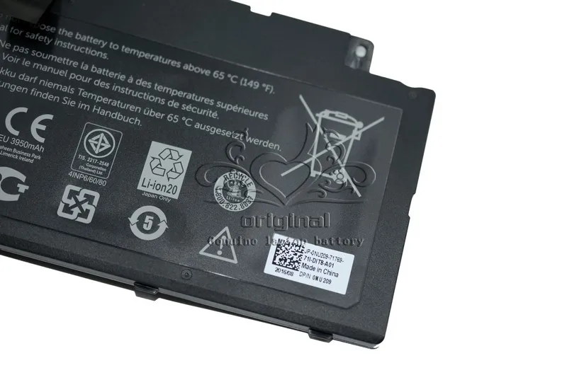 JIGU F7HVR Оригинальный аккумулятор для ноутбука Dell INS15BD Ins17HD Inspiron 14 15 15r 5545 17 7000 7437 7537