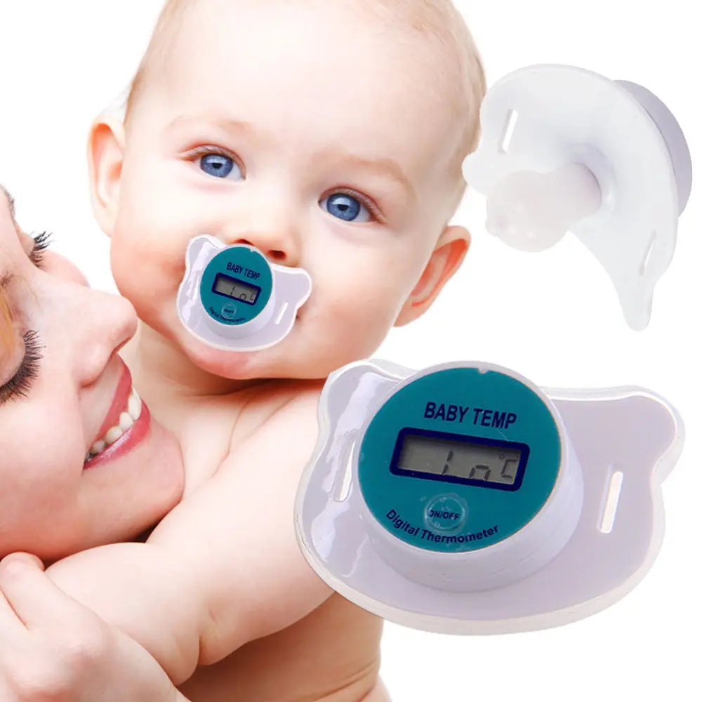Portable LCD Digital Baby Mouth Nipple Pacifier Thermometer with